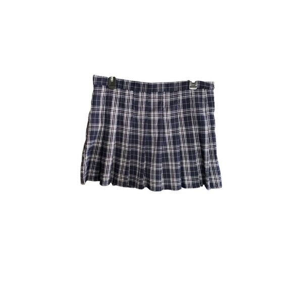 Fashion & dust navy plaid plus size pleated miniskirt size 3X - Picture 1 of 4